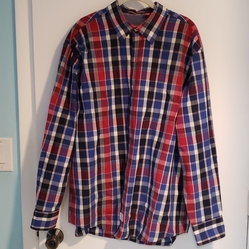 IZOD Plaid Button Down Long Sleeve Shirt